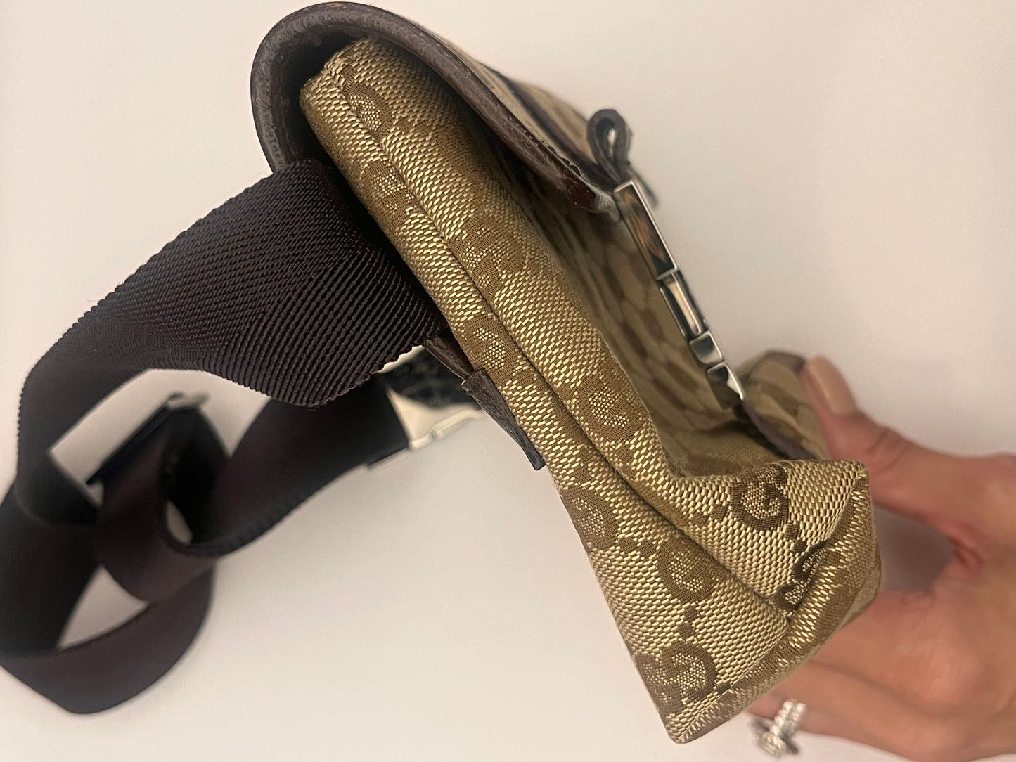 Gucci Monogram Canvas Belt Bag